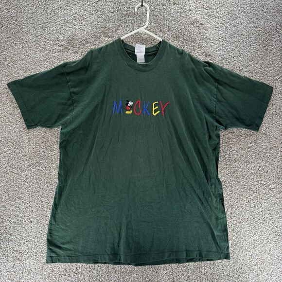 Vintage 90s Mickey Mouse Shirt Mens 3XL Single Stitch Embroidered Mickey & Co - Picture 1 of 14